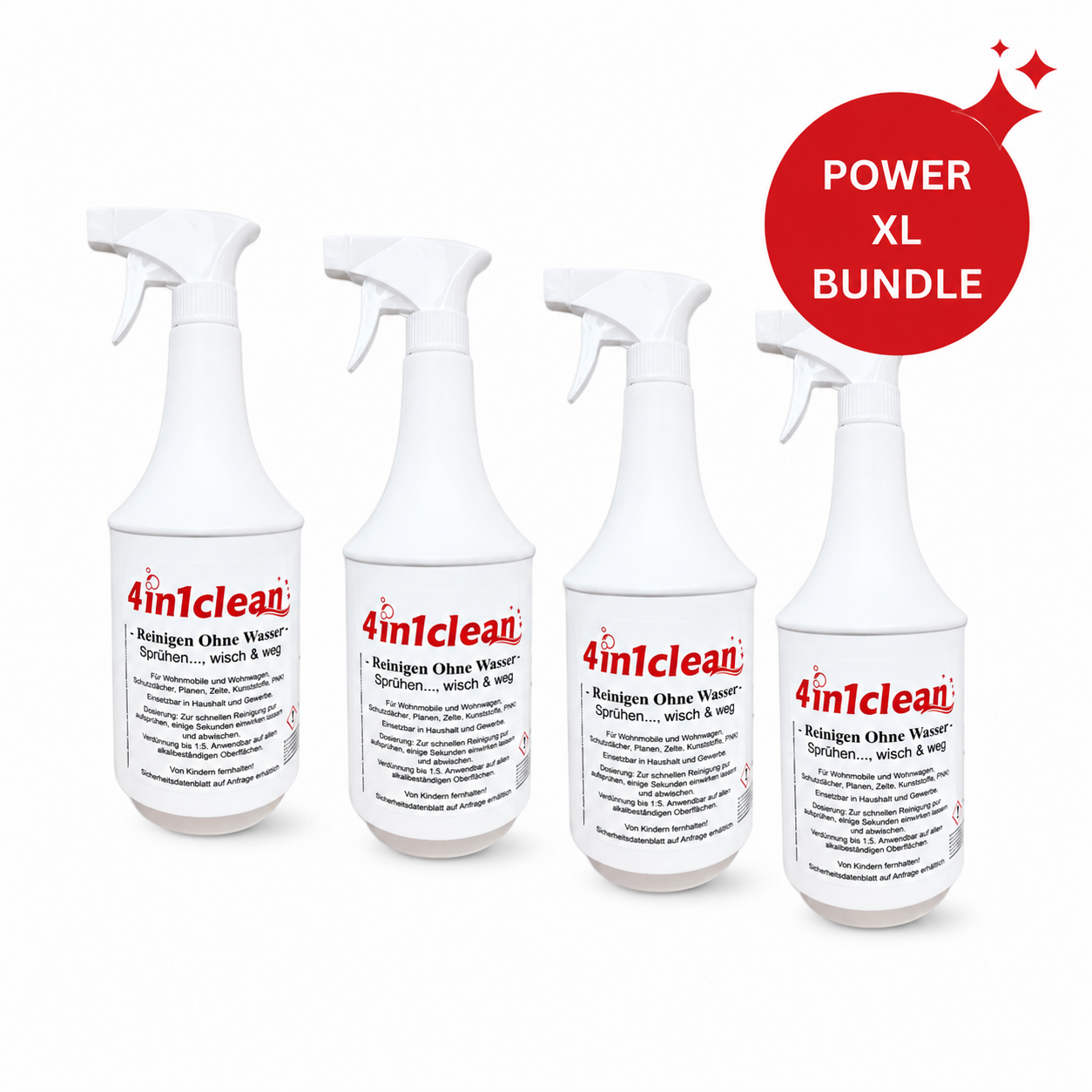 4in1clean caravan cleaner | Clean motorhomes & caravans without water